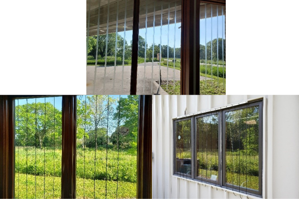 Ultraviolet strips and Paracord curtains