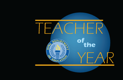 Iowa Teacher of the Year graphic, logo