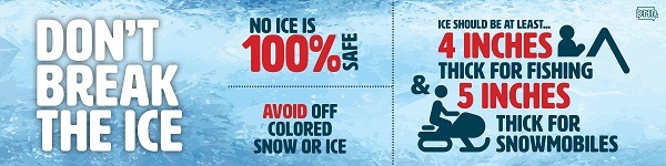 Infographic with ice safety recommendations.