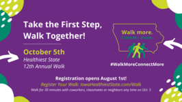 Healthiest State Walk logo, save the date