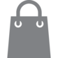 Gray Icon of Shopping Bag