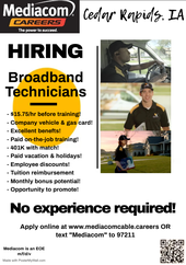 Mediacom Broadband job flyer