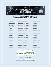 DSM Holiday Hours
