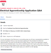 Ottumwa electrical apprenticeship flyer