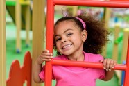 Child playing on playground