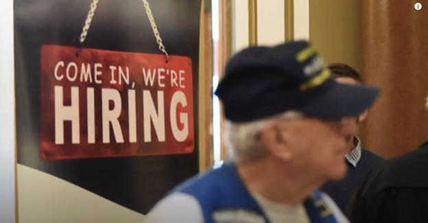 Veteran hiring sign