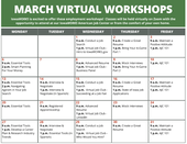March Virtual Workshops