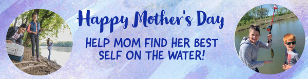 Mothers fishing with their kids