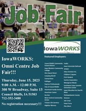 IowaWorks Council Bluffs Job Fair flyer