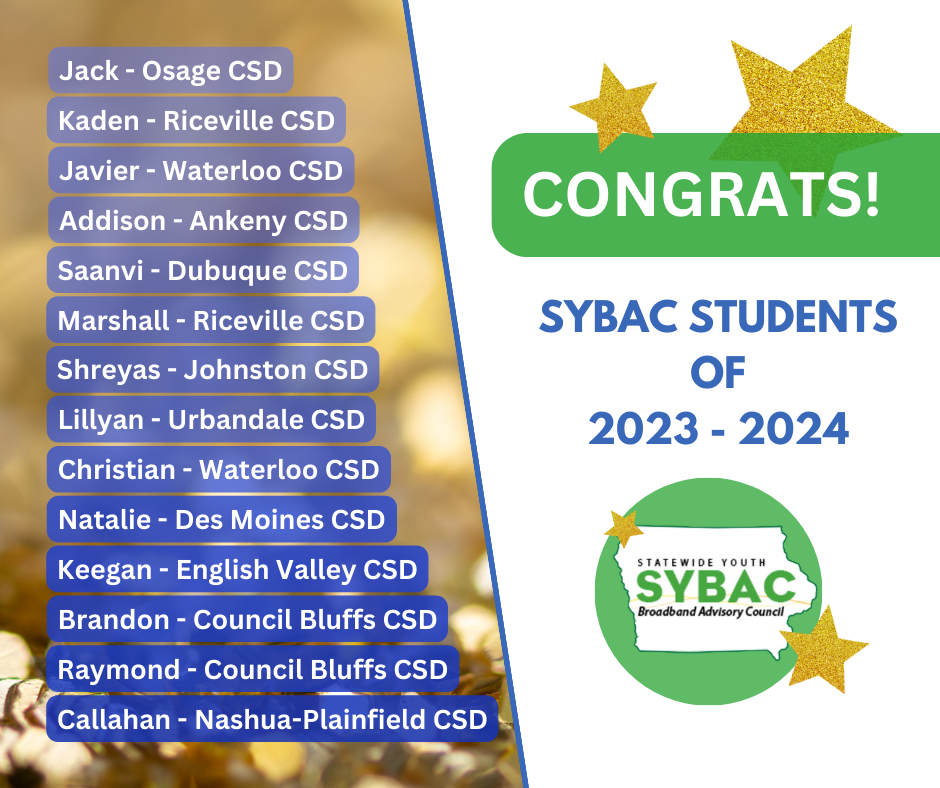 list of students who made it on the SYBAC council