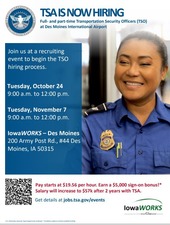 TSA Recruiting Flyer - Oct. 2023