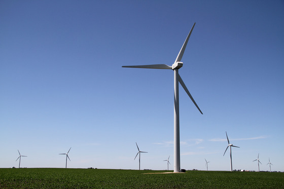 Iowa wind turbine farm
