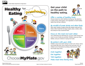 healthy eating myplate for preschoolers handout
