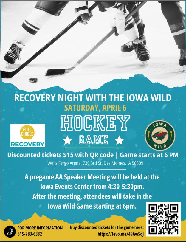 Iowa Wild Hockey Recovery Night Flyer