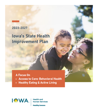 Screenshot of Iowa's 2023-2027 State Health Improvement Plan 