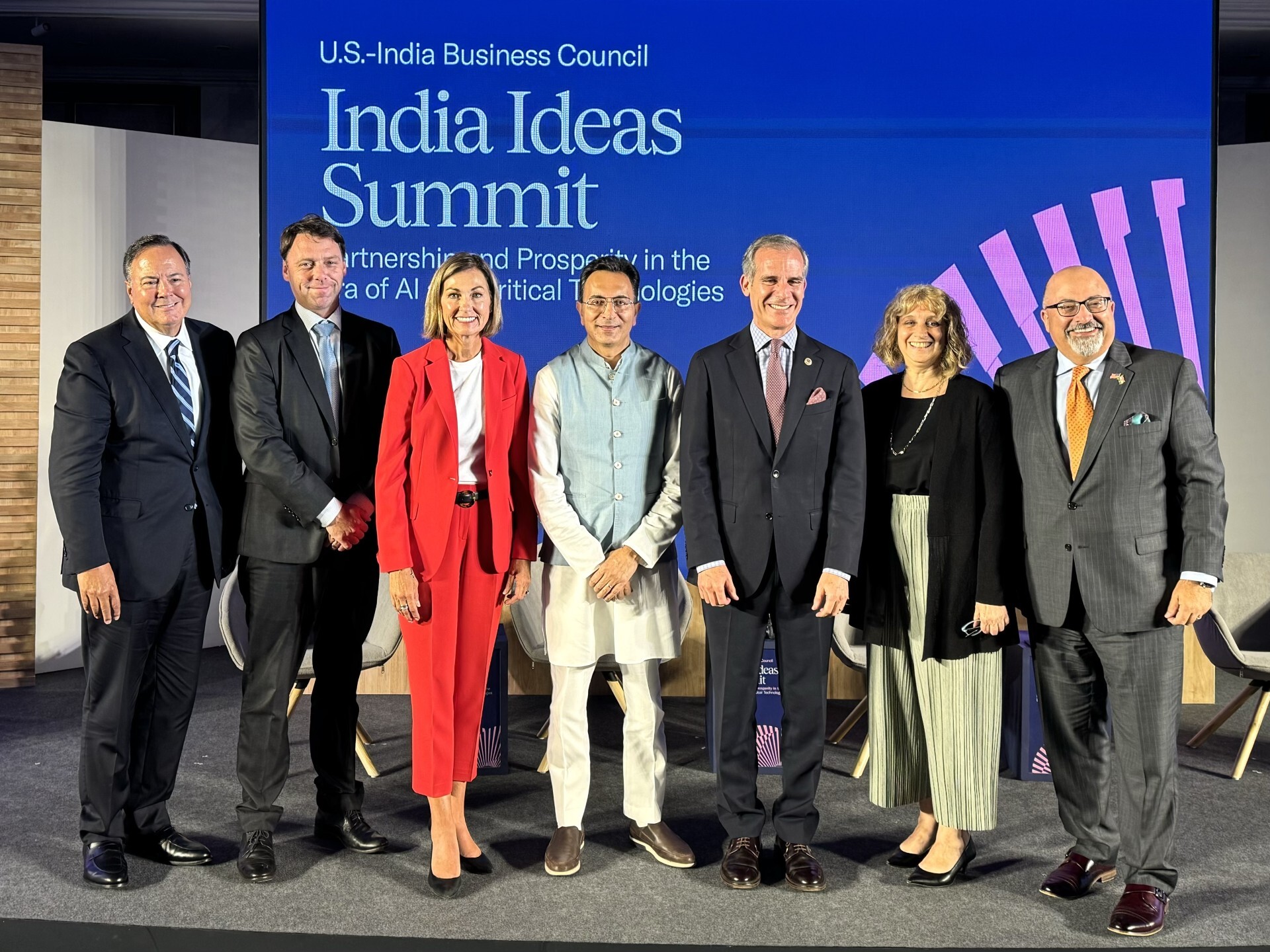 Gov. Reynolds on stage at the US-India Business Council India Ideas Summit