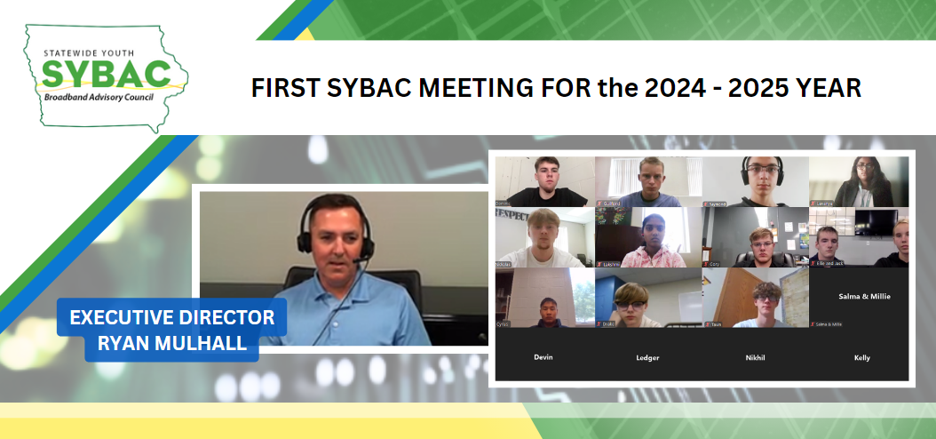 Director Mulhall speaking with the SYBAC students in their virtual meeting
