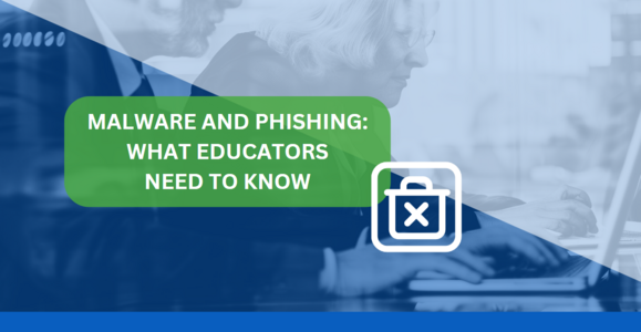 teachers using laptops to learn about malware