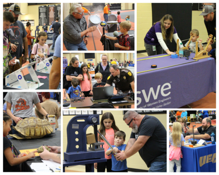 Students and families were engaged in hands-on activities at the Cedar Valley STEM Festival in Waverly. 