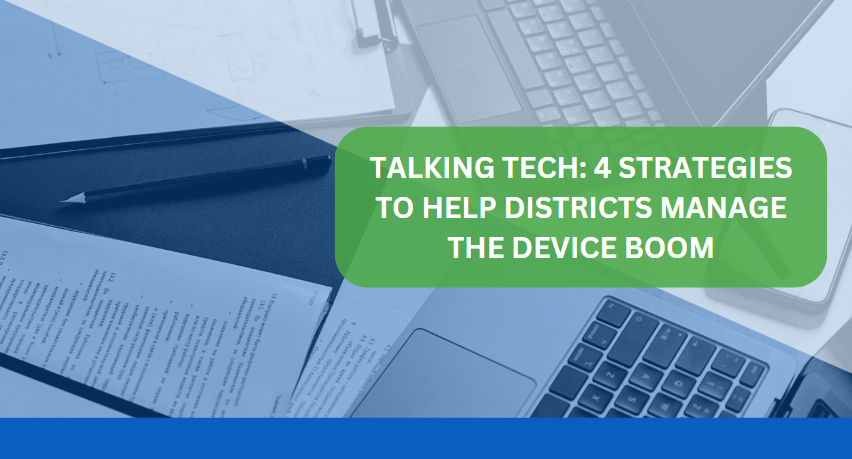 A variety of tech gadgets are scattered across a table