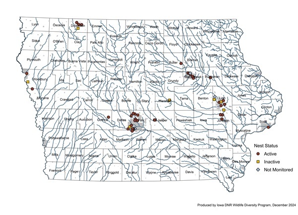Map of Osprey Nest Distribution