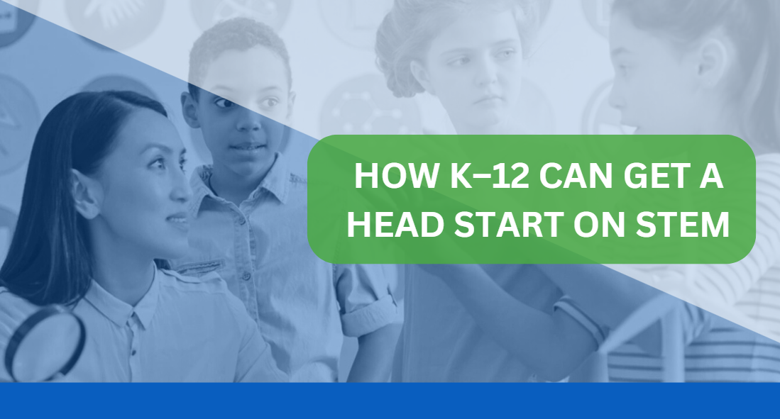 students talking to their teacher about a science project