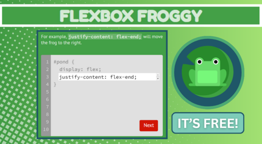 Flexbox Froggy informational banner
