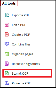 Adobe Scan and OCR