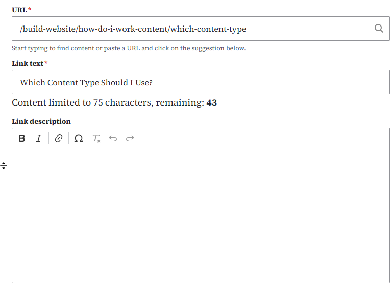 build a link collection list
