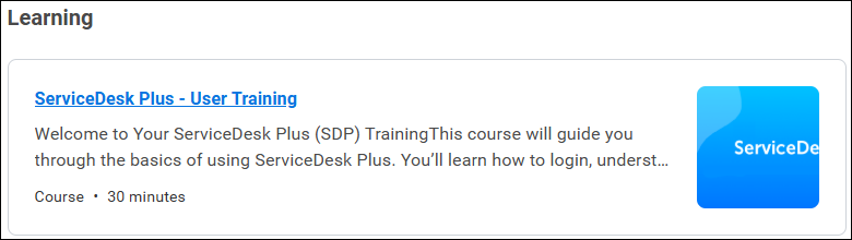 servicedesk plus training