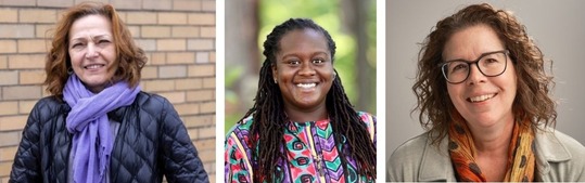 Headshots of three women