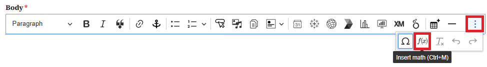 Insert math icon