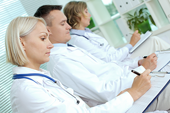 clinicians learning about medicine