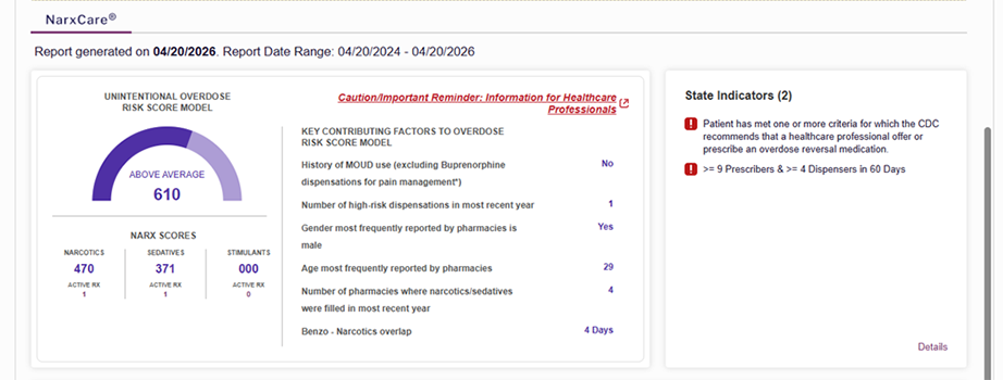 image of narxcare report