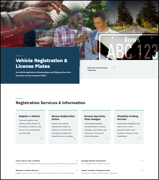 dmv landing page