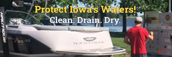 Clean, drain, dry your boat to prevent the spread of aquatic invasive species