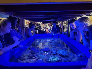 STEMposium attendees learn about Blank Park Zoo's coral conservation efforts. 