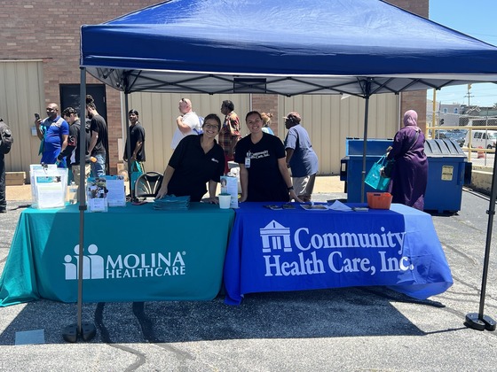 Molina team at an outdoor community event