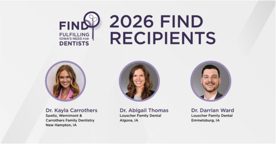2026 FIND Recipients. From left to right, Doctor Kayla Carrothers, Doctor Abigail Thomas, and Doctor Darrian Ward 