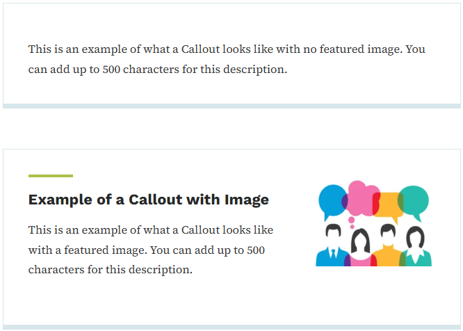 examples of simple callouts