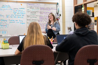 Jessica Howard in her classroom