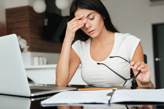 Woman with fatigue