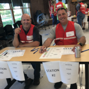 Dallas County employees practice a medication distribution site in preparation for an anthrax attack.