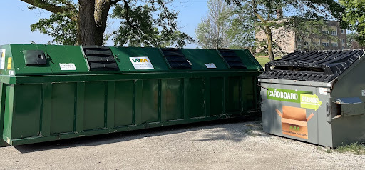 large green recycling bin