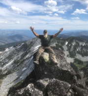 Chris Adkins on ridgetop in Selway-Biterroot