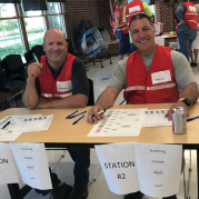 Ted and Mike participate in an emergency drill