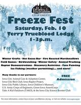 A poster promoting Iowa City's Freeze Fest. 