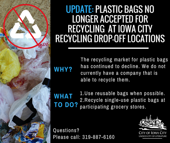 Plastic bags no longer taken at East Side Recycling Center (Coralville ...