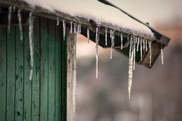 Icicles on roof