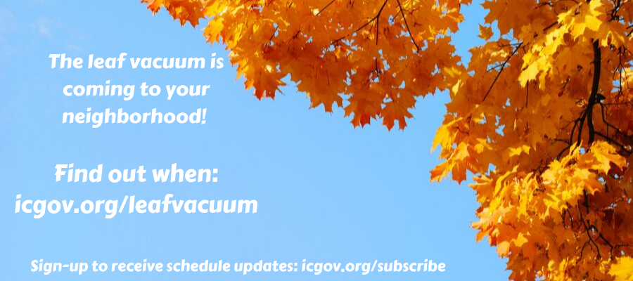 Graphic for leaf vacuum service. 